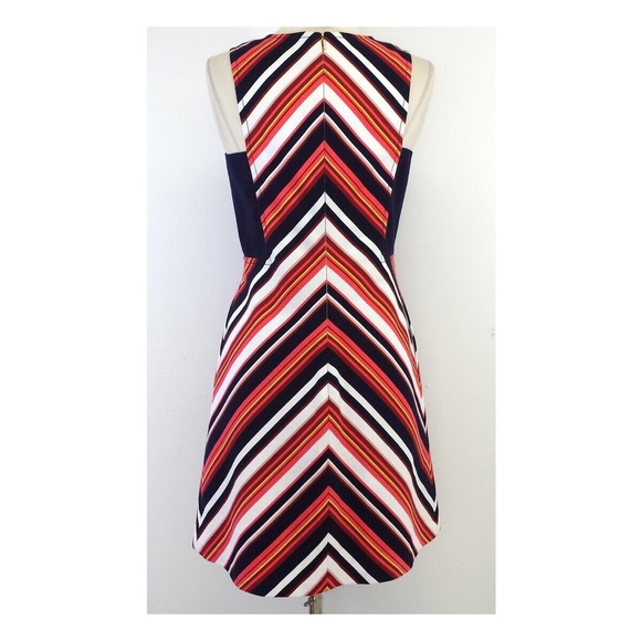 Trina Turk striped navy pink sheath tank dress - Picture 4 of 8